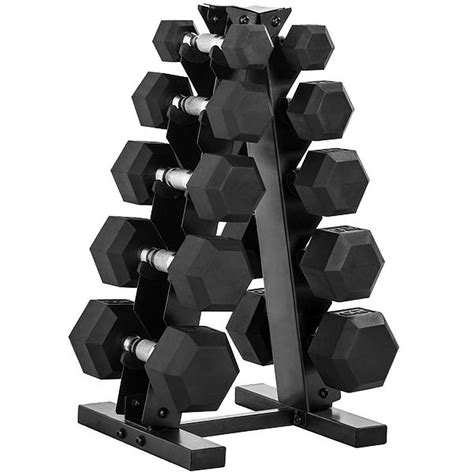 150-Pound Weight Set, 5-25 Lbs with Rack | Dumbbell set with rack ...