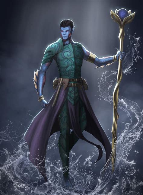 [Art] Palthos - Triton Warlock : r/DnD