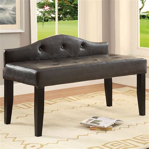 Furniture of America Olivia Upholstered Bedroom Bench, Small, Brown - Walmart.com