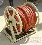 Nice Red Rubber Water Hose On Metal Hose Reel. Looks like a 100 footer ...