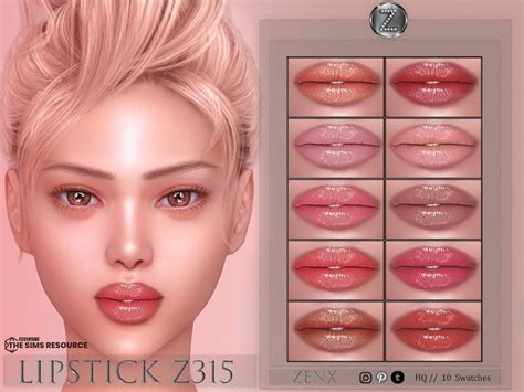 ZENX LIPSTICK Z315 - Sims 4 Makeup
