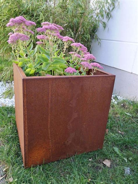 Zen Man Corten Steel Planter Raised Bed Metal Flower Pot Garden Plant Pot Corten Steel Planter ...