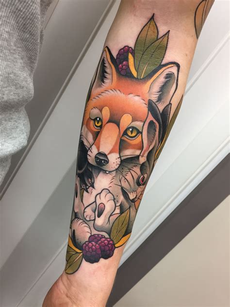 My fox and rabbit. 2nd session of my sleeve by Alvaro Alonso Malibu ...