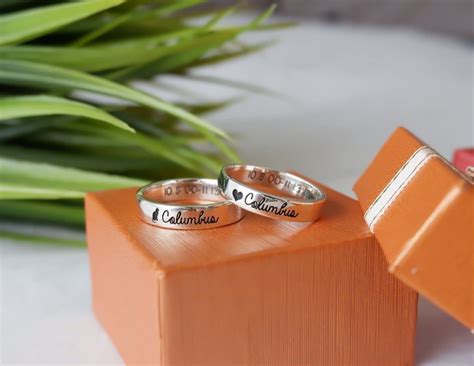 Engraved Promise Rings Personalized Rings Couple's Ring | Etsy