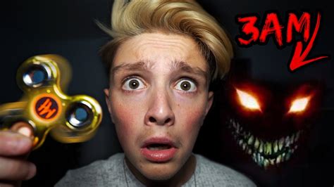 DO NOT SPIN A FIDGET SPINNER AT 3AM... *OMG SO SCARY* (3AM CHALLENGE) - YouTube