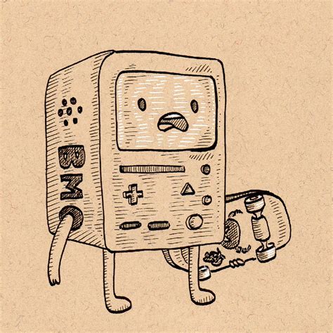 BMO Ink Drawing : r/adventuretime