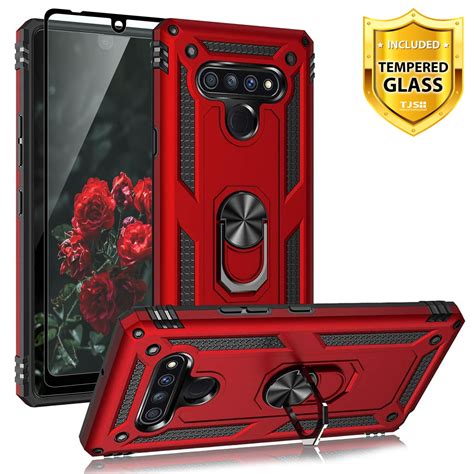 TJS Phone Case Compatible for LG Stylo 6, with [Full Coverage Tempered Glass Screen Protector ...