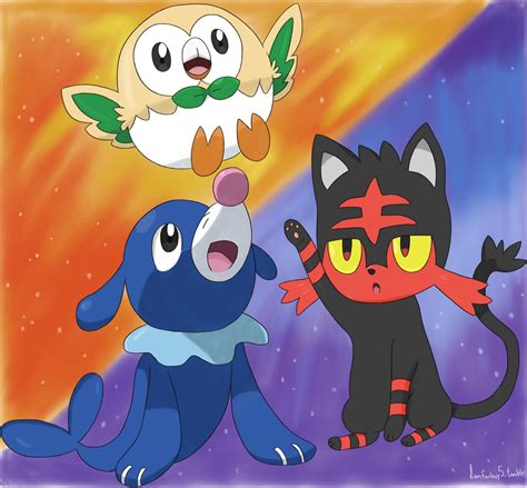 Pokemon Sun and Moon Starters by OneDirectionFanJohn on DeviantArt