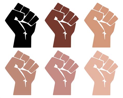 Black Lives Matter hand symbol vector Illustration. BLM hand sign in human skin colors. 20603222 ...