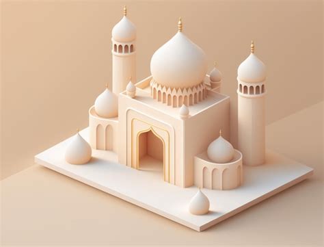 Premium AI Image | A paper model of a taj mahal.