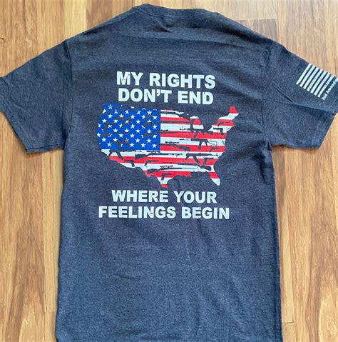 2nd Amendment “Rights Don’t End” T-Shirt – 2nd Amendment Shirts