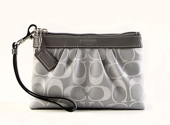 Your Coach Connection!: Coach Signature Wristlet in Silver