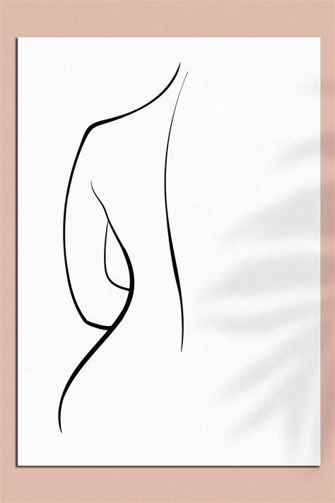 Woman Silhouette Line Drawing - Tiendita Growing Línea Skizze | Bodenewasurk