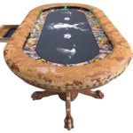Custom poker tables | Sports themed poker | Round poker table | K and J ...