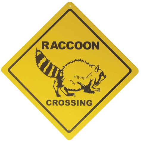 Crossing Sign Raccoon - Crossing Sign