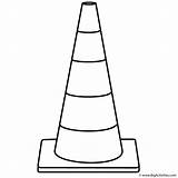 Safety Cone  Coloring Page Labor Day sketch template