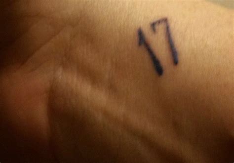 Number 17 Tattoo | Number tattoos, Dainty tattoos, Weird tattoos