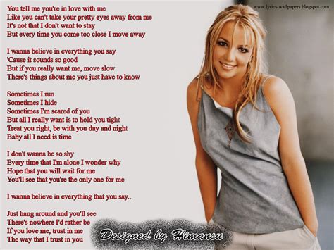 Lyrics Wallpapers: Britney Spears - Sometimes