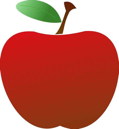 Simple Red Apple Design | Apple clip art, Clip art, Teacher apple