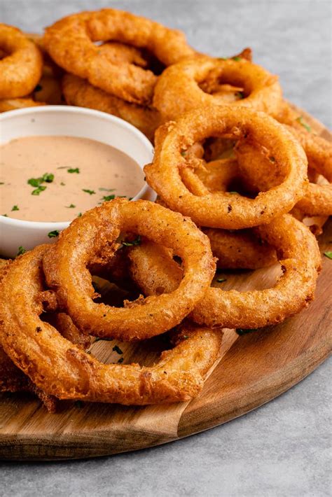 Beer Battered Onion Rings - Sweet Simple Vegan