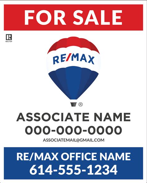 REMAX Realtor 24x30" - Real Estate Sign Panel