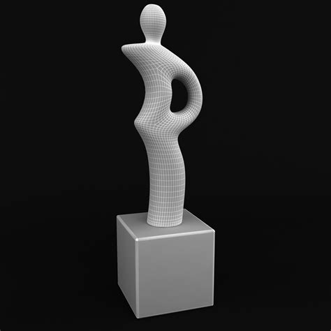 3ds abstract sculpture woman