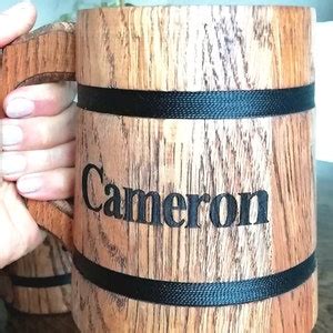 Personalized Wooden Beer Mug Groomsmen Gifts Idea Wooden Mug Wooden Tankard Engraved Beer Mugs ...