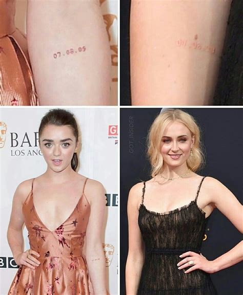 Maisie Williams & Sophie Turner got matching tattoos of the date they ...