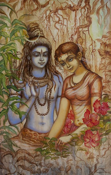 Shiva and Parvati Painting by Vrindavan Das - Fine Art America