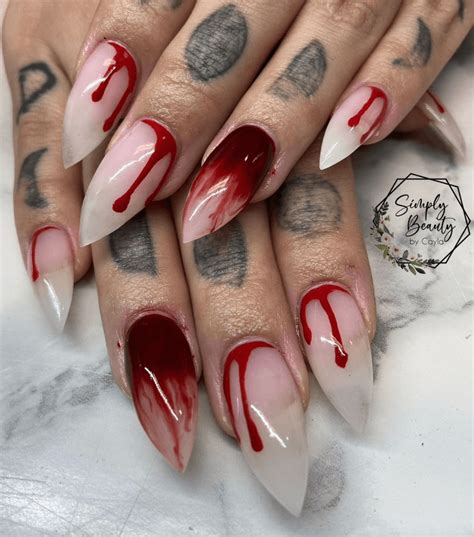 30 Blood Splatter Nails Ideas Perfect for Halloween