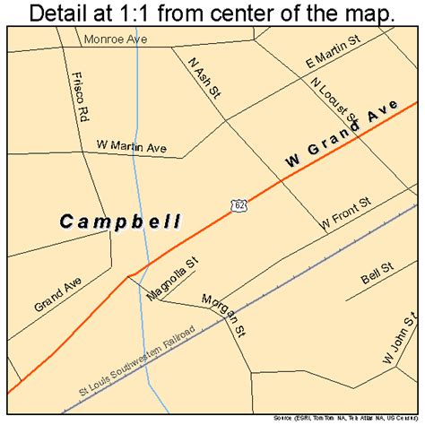 Campbell Missouri Street Map 2910864