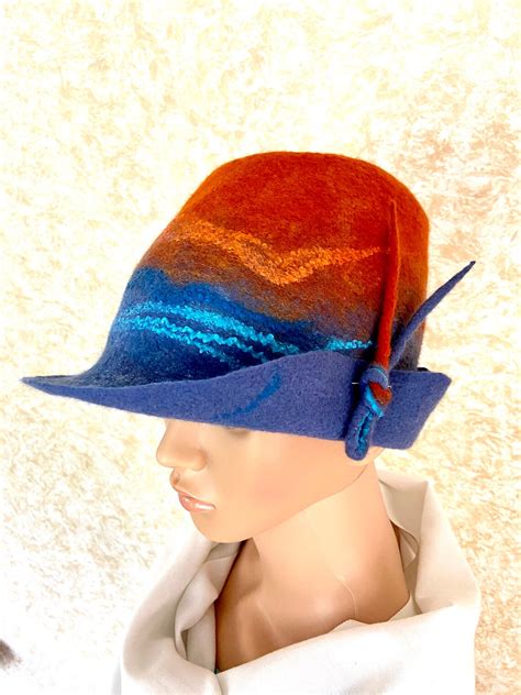 Felted Hat Stylish Hat Wool Hat Felt Hat Elegant Hat Soft - Etsy