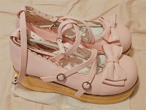 matte pink bow shoes - Shoes - Lace Market: Lolita Fashion Sales