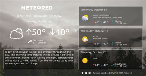 Cheboygan, MI Weather 14 days - Meteored