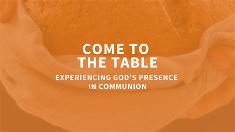 Come To The Table – Pastor Study | Vineyard Digital