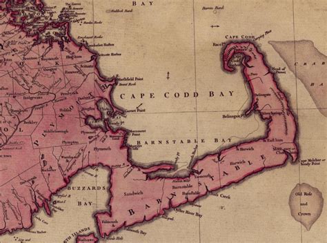 Maps of Plymouth Colony, 1755 Map of New England by Thomas Jefferys