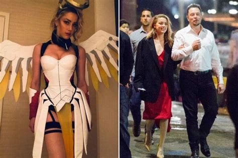 Elon Musk shares hot photo of ex Amber Heard dressed as Mercy from 'Overwatch': 'It was ...