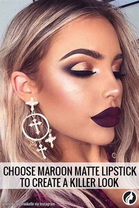 36 Best Maroon Matte Lipstick Shades to Look Stunningly Beautiful | Holiday makeup looks ...