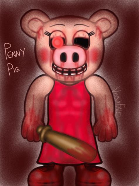 Here Is an artwork based on "Penny" from the Roblox game called "Piggy ...