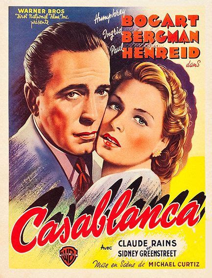 Casablanca Vintage Movie Poster Print on 300 gr by WallArty, $20.00 | Movie posters vintage ...