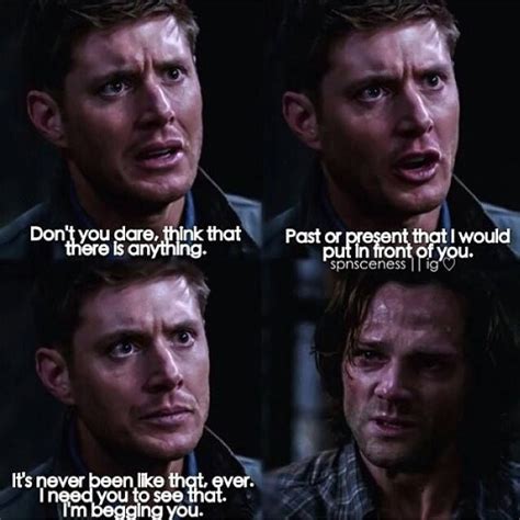 Sam & Dean emotional scene | Supernatural quotes, Supernatural ...