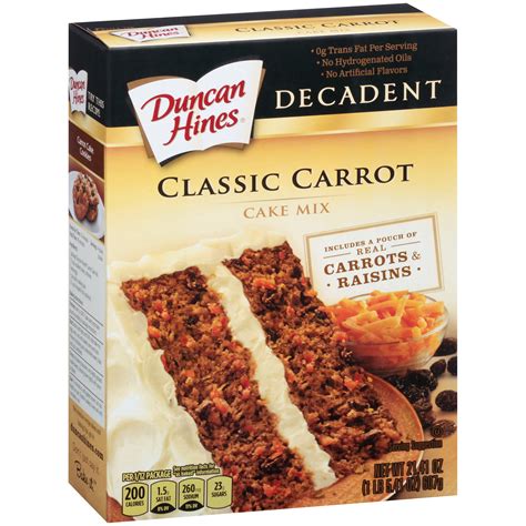 Duncan Hines Decadent Classic Carrot Cake Mix 21.41 oz Box - Walmart.com