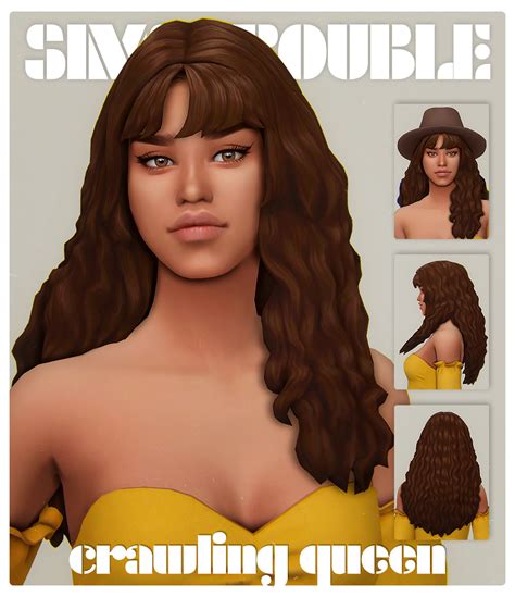 MMOutfitters - simstrouble: CRAWLING QUEEN by simstrouble I... | Sims 4 curly hair, Sims, Sims 4