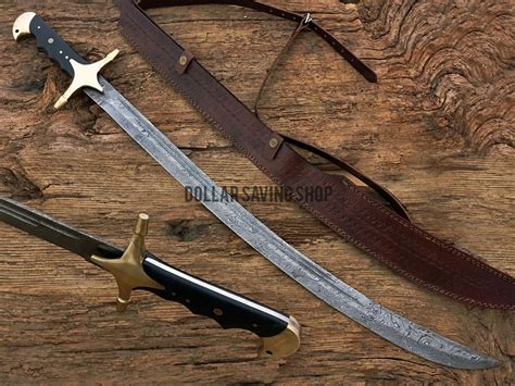 Hand Forged Damascus Steel Arabian Sword, Handmade Persian Sword, Pirate Sword. | eBay