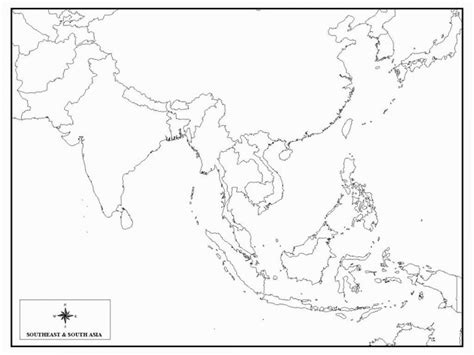 Southeast Asia Map Blank unlabeled map of east asia Blank ASEAN UP East ...