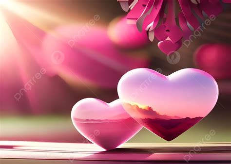 Beautiful Pink Love Hearts Background Wallpaper, Pink, Hearts, Love Background Image And ...