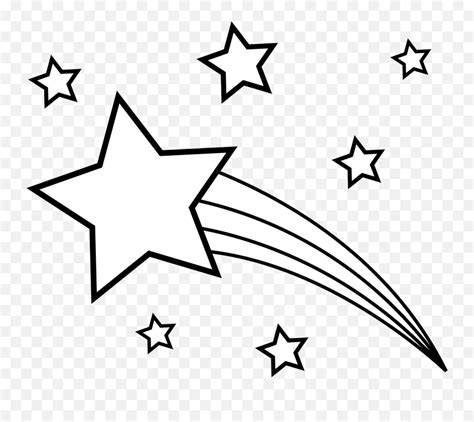 Shooting Star Png - Shooting Stars Clipart Black And White,Line Of Stars Png - free transparent ...