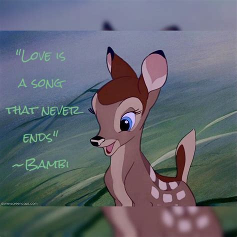 Bambi quote - love is a song that never ends | Bambi disney, Cute disney wallpaper, Bambi characters