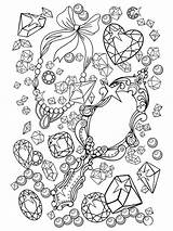 Gemstones coloring Pages sketch template