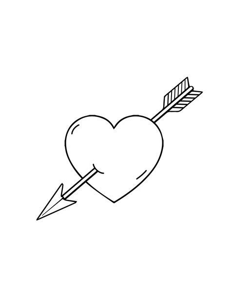 Free Heart With Arrow Pencil Drawing - EPS, Illustrator, JPG, PNG, PDF ...